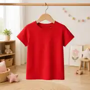 İncili Tekstil Kız Çocuk Kırmızı Renk Tişört 2