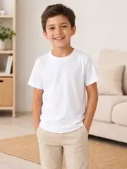 İncili Tekstil Erkek Çocuk Beyaz Renk Tişört 1