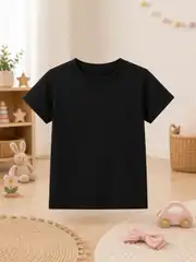 İncili Tekstil Kız Çocuk Siyah Renk Tişört 2
