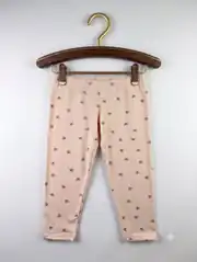 İncili Tekstil Kız Çocuk Pudra Rengi Kalp Desenli Pamuklu Tayt 2