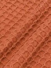 İncili Tekstil Kız Çocuk Somon Geniş Paça Bubble Dokulu Cepli Pantolon - Rahat Kesim Tek Alt 4