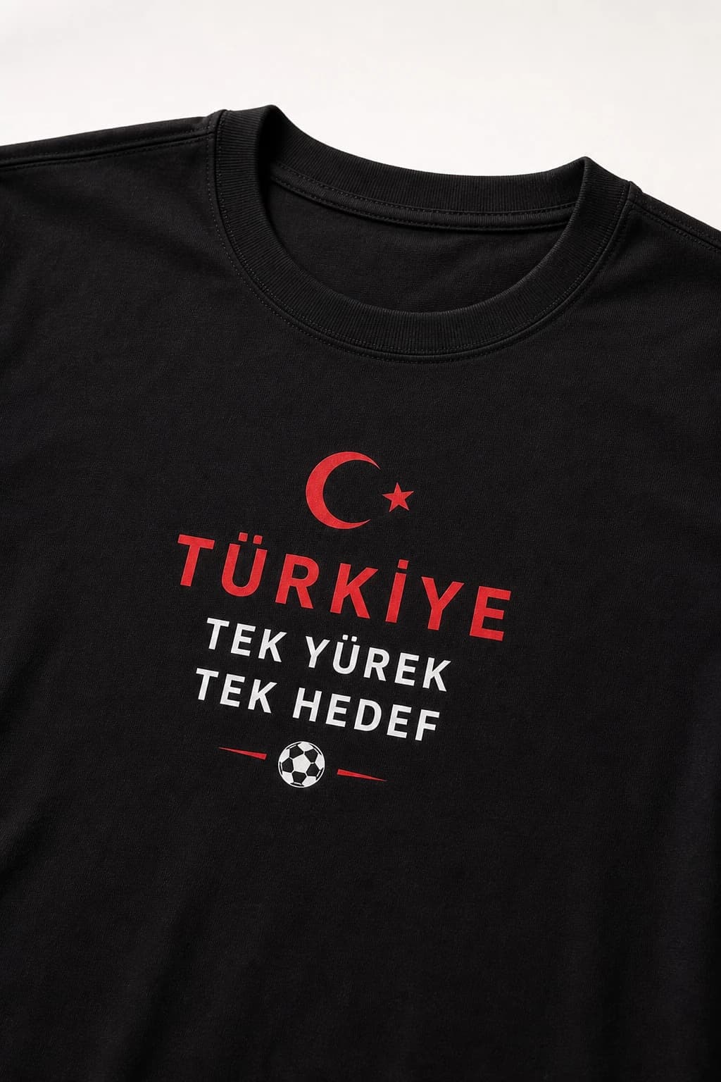 İncili Tekstil Türkiye Temalı Dünya Kupası Baskılı Slim Fit Erkek Tişört %100 Pamuklu Penye Dijital Baskı - Siyah Baskı 4 3