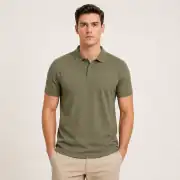 İncili Tekstil Premium Polo Yaka Erkek Tişört - Haki 1