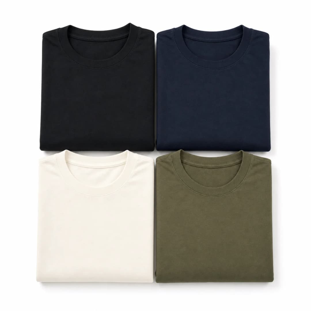 İncili Tekstil Luxe Soft Penye Erkek Basic Tişört - Siyah 3