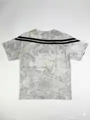 İncili Tekstil Erkek Çocuk Vintage Görünümlü Beyaz T-shirt - Retro Şerit Detaylı Grafik Baskılı Üst 3