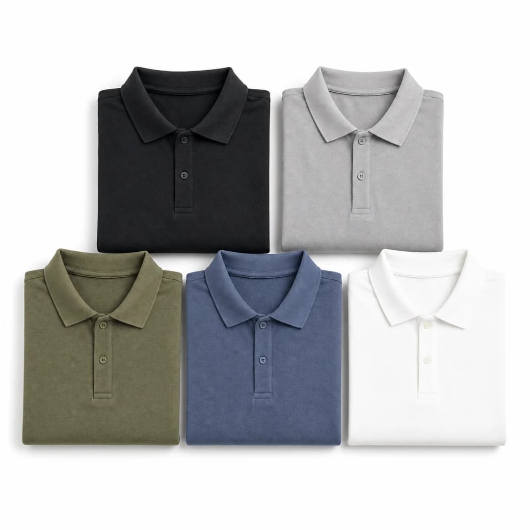 İncili Tekstil Premium Polo Yaka Erkek Tişört - Gri 3