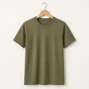 İncili Tekstil Luxe Soft Penye Erkek Basic Tişört - Haki 2
