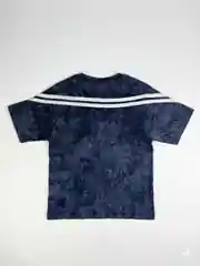 İncili Tekstil Erkek Çocuk Vintage Görünümlü Lacivert T-shirt - Retro Şerit Detaylı Grafik Baskılı Üst 2