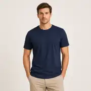 İncili Tekstil Luxe Soft Penye Erkek Basic Tişört - Lacivert 1