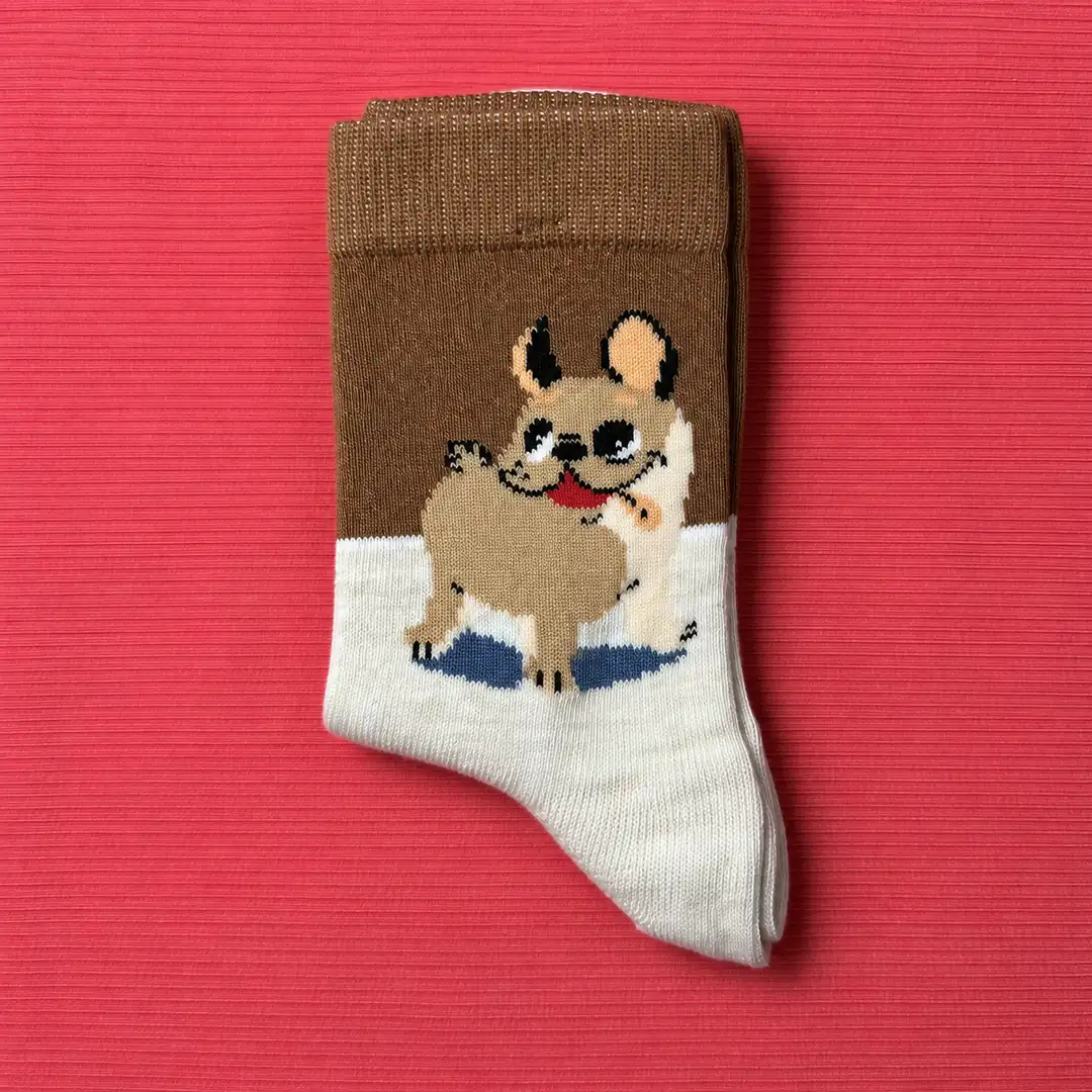 4'lü Set - Sevimli Köpek Desenli Dikişsiz Çocuk Çorabı | Soft Yıkama Pamuksu Yumuşak Dokulu Çorap 5