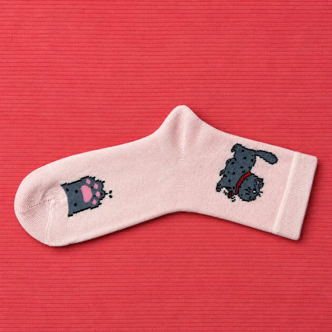 4'lü Set - Sevimli Kedi Desenli Dikişsiz Çocuk Çorabı | Soft Yıkama Yumuşak Dokulu Kız/Erkek Çorap 6