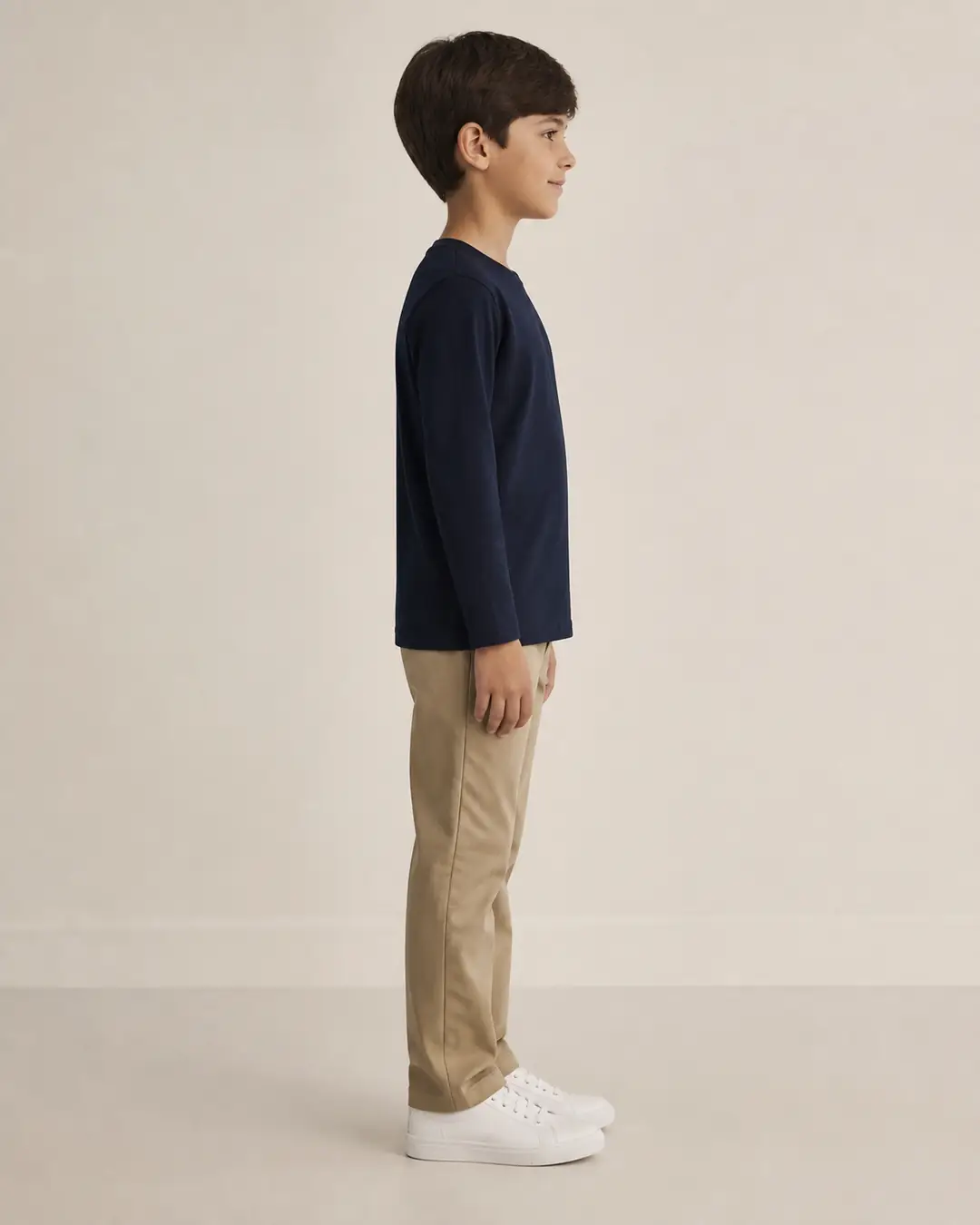 Lacivert Unisex Çocuk Uzun Kollu Bisiklet Yaka Tişört - Ders Zamanı (Erkek Çocuk) 3