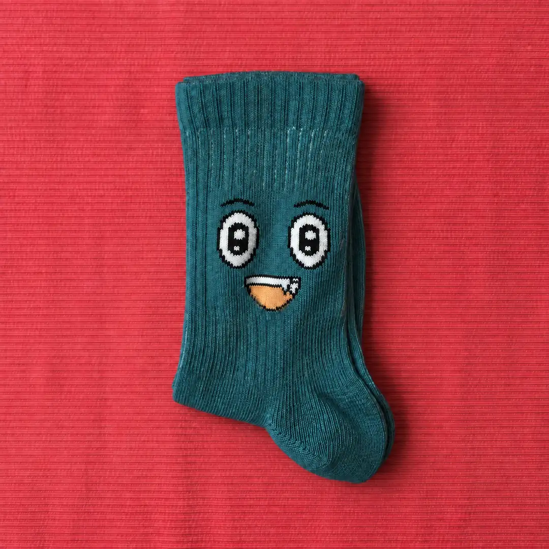 4'lü Set - Eğlenceli Yüz İfadeleri Desenli Dikişsiz Çocuk Çorabı | Renkli Emoji Figürlü Yumuşak Dokulu Çorap 6