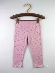 İncili Tekstil Kız Çocuk Pembe Renk Kalp Desenli Pamuklu Tayt 2