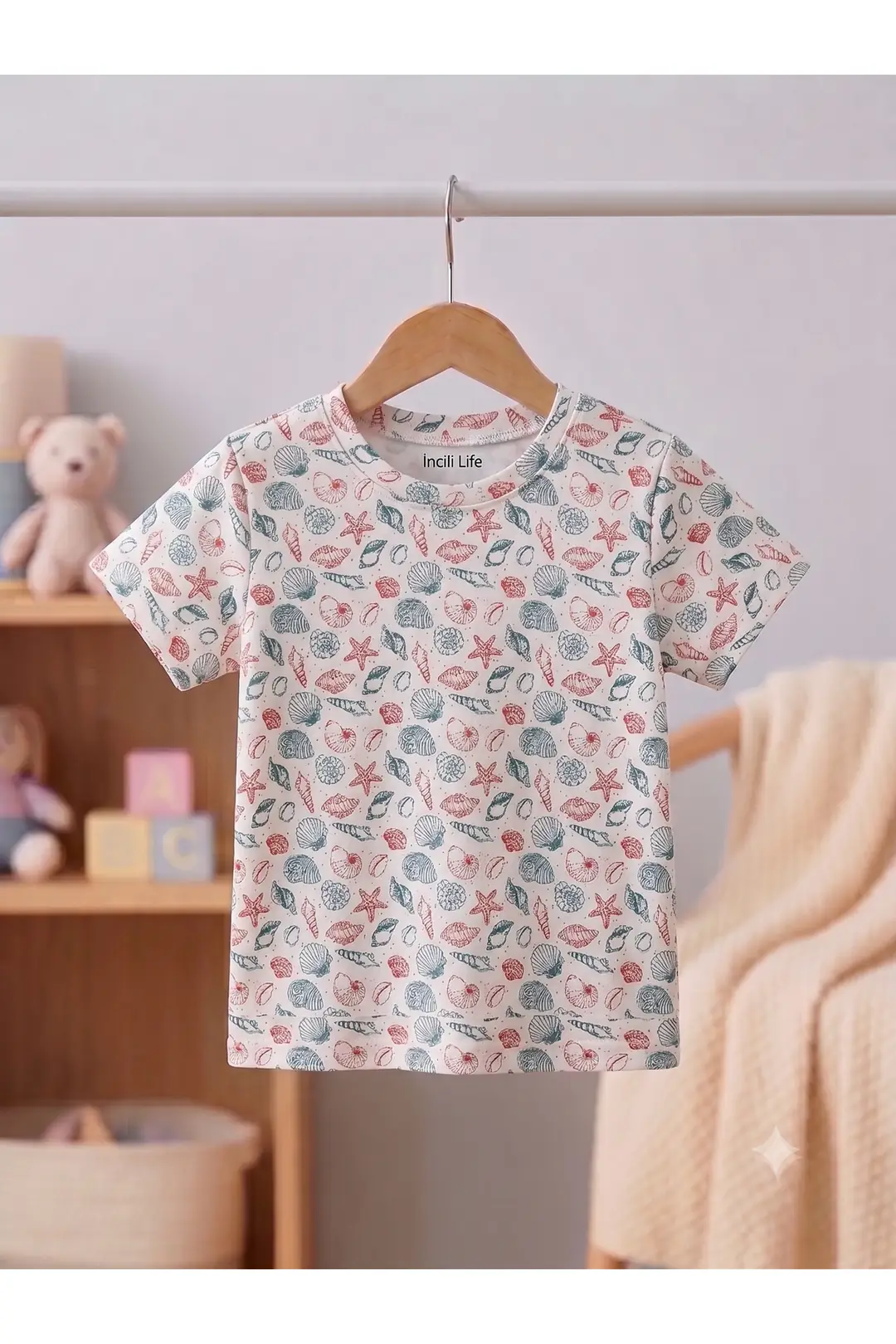Kız Çocuk Tişört-Kapri-Tayt 3'lü Set 4