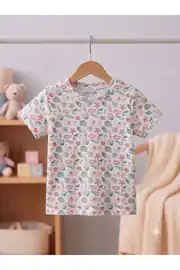 Kız Çocuk Tişört-Kapri-Tayt 3'lü Set 4