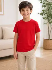 İncili Tekstil Erkek Çocuk Kırmızı Renk Tişört 1