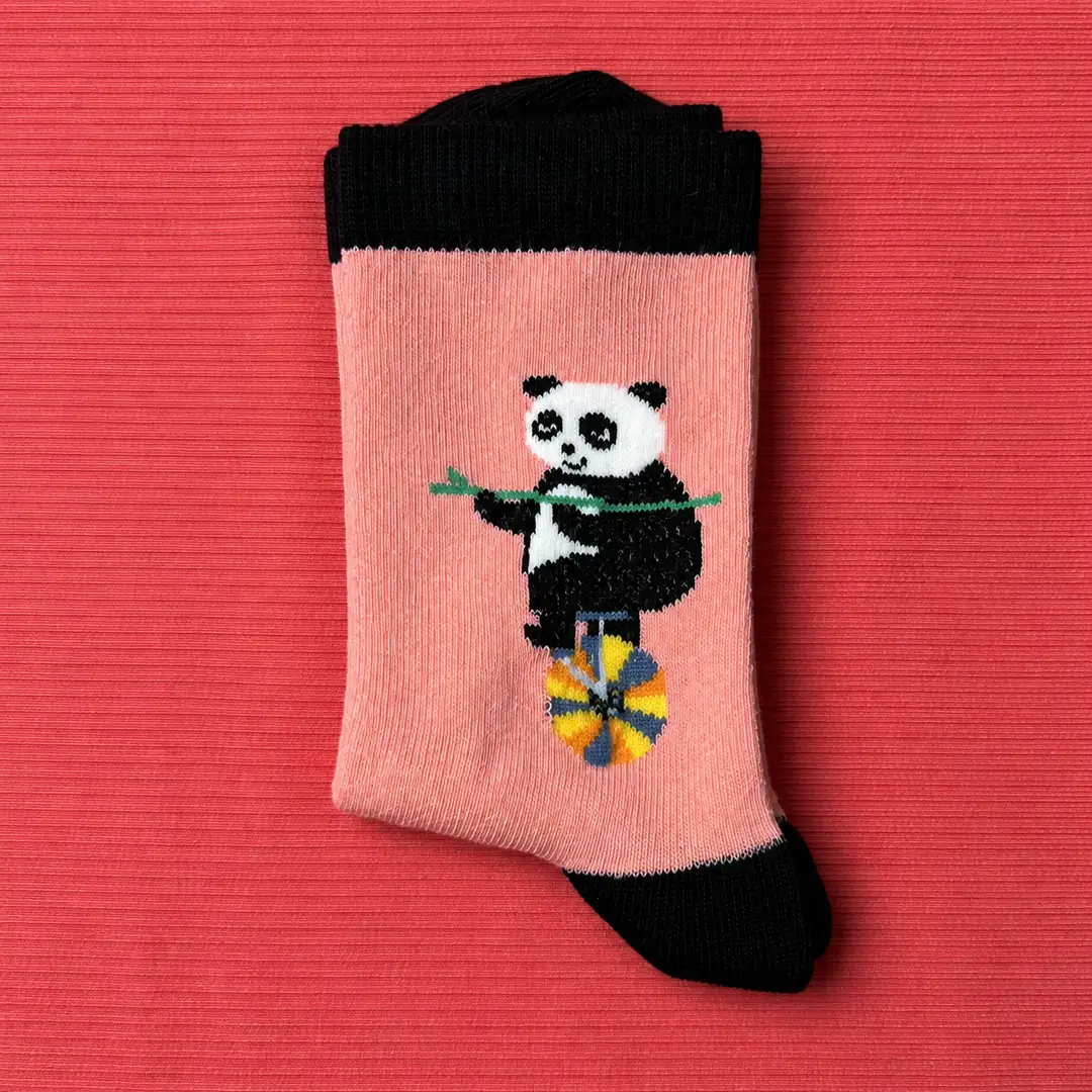 4'lü Set - Neşeli Panda Desenli Dikişsiz Çocuk Çorabı | Soft Yıkama Eğlenceli ve Yumuşak Dokulu Çorap 7