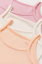 İncili Tekstil Kız Çocuk Fitilli Askılı Atlet 6’lı Set | Pembe-Şeftali-Ekru (Her Renkte 2 Adet) 3